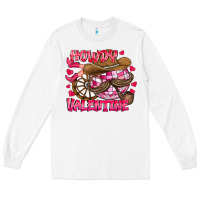 White Howdy Valentine Long Sleeve Tee - CowhideDigitalArt