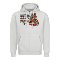 Dove Grey rocking around the christmas tree Zipper Hoodie - JahusDesignShop