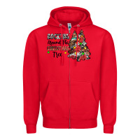 Red rocking around the christmas tree Zipper Hoodie - JahusDesignShop