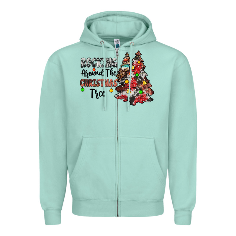 Rocking Around The Christmas Tree Zipper Hoodie by JahusDesignShop | Teevron