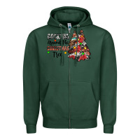 Sports Green rocking around the christmas tree Zipper Hoodie - JahusDesignShop