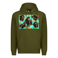 Army Green Monkey bananas kid's bottle Premium Hoodie - Artiststas