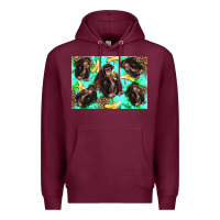 Burgundy Monkey bananas kid's bottle Premium Hoodie - Artiststas