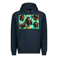 Navy Monkey bananas kid's bottle Premium Hoodie - Artiststas