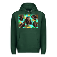 Sports Green Monkey bananas kid's bottle Premium Hoodie - Artiststas
