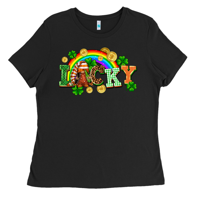 Lucky Gnome St. Patricks Day Ladies Tee by FaDigitalArtStudio | Teevron