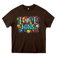 Chocolate Brown Love wins Heavy Core Tee - CowGirlArtShop