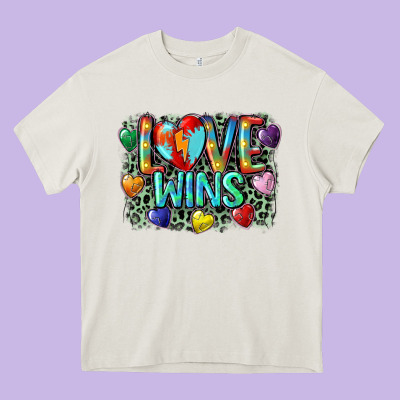 Love Wins Heavy Core Tee Designed By Cowgirlartshop
