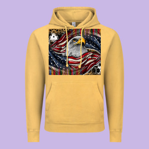 American Eagle Vintage Hoodie Designed By Cowhidedigitalart