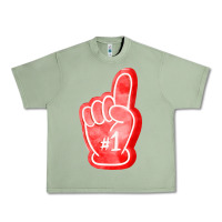 Oil Green number one foam finger Urban Heavy Tee - FaDigitalArtStudio