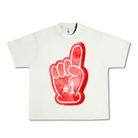 Pistachio number one foam finger Urban Heavy Tee - FaDigitalArtStudio