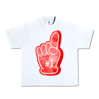 White number one foam finger Urban Heavy Tee - FaDigitalArtStudio