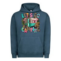 Pigment Midnight Navy let's go camping Urban Hoodie - RanaPortraitStore