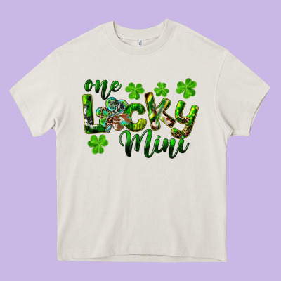 St. Patrick's Day One Lucky Mini Heavy Core Tee Designed By Ranaportraitstore