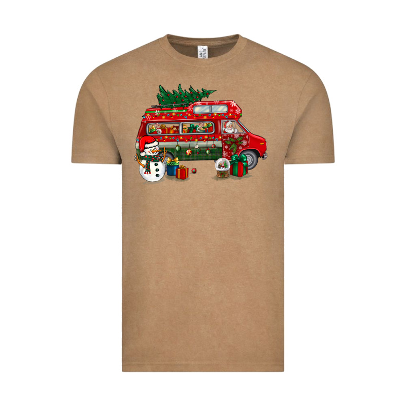 Christmas Santa Claus With Retro Van Vintage Tee by BundleAndBundleShop | Teevron