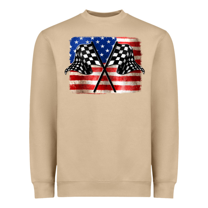 American Racing Flag Heavyweight Sweatshirt by JahusDesignShop | Teevron