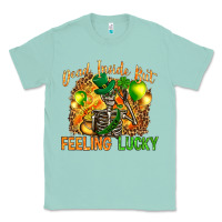 Seafoam St. Patrick's Dead inside but feeling lucky Classic Tee - HowdyJamesFarm