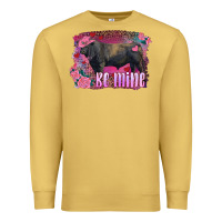 Antique Gold be mine black angus bull Premium Sweatshirt - RanaPortraitStore
