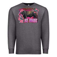 Charcoal Heather be mine black angus bull Premium Sweatshirt - RanaPortraitStore
