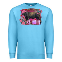 Ocean Blue be mine black angus bull Premium Sweatshirt - RanaPortraitStore
