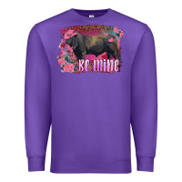 Purple be mine black angus bull Premium Sweatshirt - RanaPortraitStore