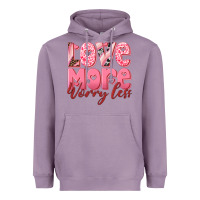 Lavender love more worry less Heavyweight Hoodie - RanaPortraitStore