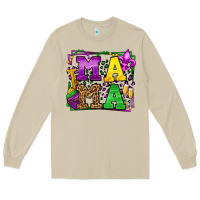 Mushroom Mardi Gras leopard frame mama Mother's Day Long Sleeve Tee - LillyAllenDesigns