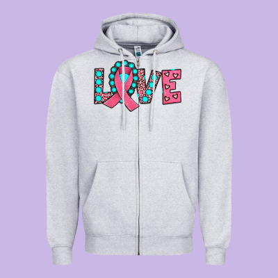 Love Zipper Hoodie Designed By Jahusdesignshop