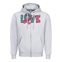 Heather Grey love Zipper Hoodie - JahusDesignShop