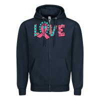 Navy love Zipper Hoodie - JahusDesignShop