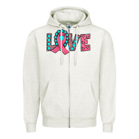Oatmeal Heather love Zipper Hoodie - JahusDesignShop