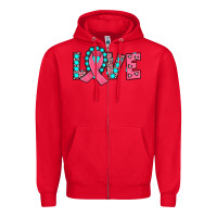 Red love Zipper Hoodie - JahusDesignShop