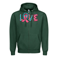 Sports Green love Zipper Hoodie - JahusDesignShop