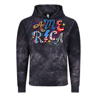Cloud Black America Vintage Hoodie - CowhideDigitalArt
