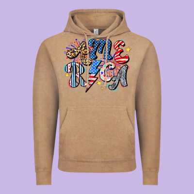 America Vintage Hoodie Designed By Cowhidedigitalart