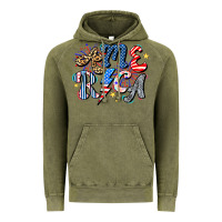 Vintage Olive America Vintage Hoodie - CowhideDigitalArt