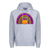 Heather Grey halloween rainbow Premium Hoodie - Jasminsmagicworld