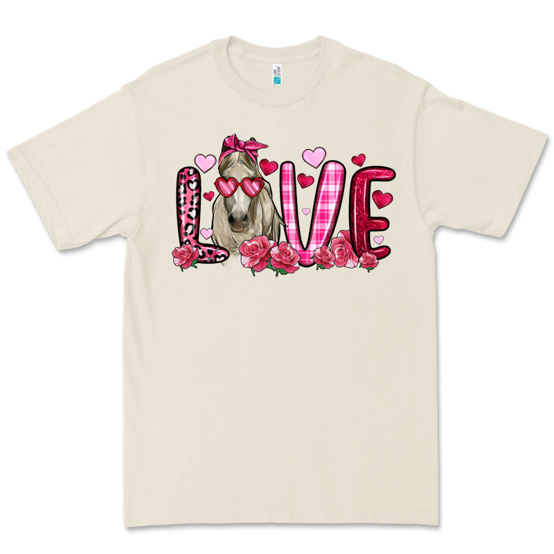 Valentines Day Love Horse Premium Tee by OliviaCreatesArt | Teevron