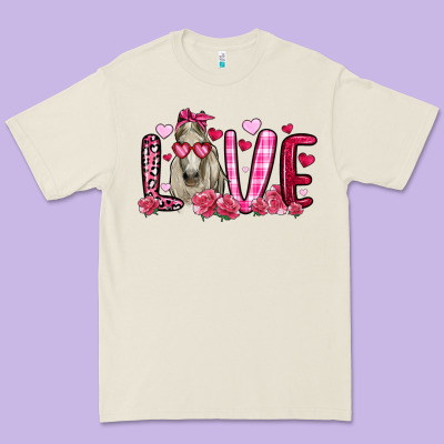 Valentines Day Love Horse Premium Tee Designed By Oliviacreatesart