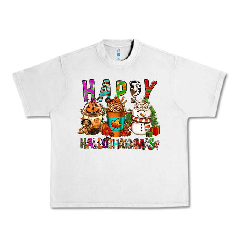 Happy Hallothankmas Coffee Cups Urban Heavy Tee by FaDigitalArtStudio | Teevron
