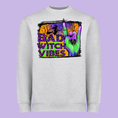 Bad Witch Vibes Heavyweight Sweatshirt Designed By Jahusdesignshop
