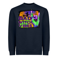 Navy bad witch vibes Heavyweight Sweatshirt - JahusDesignShop