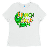 White I pinch back with crab st. patricks day Ladies Tee - FaDigitalArtStudio