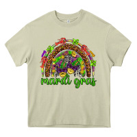 Mossy Mardi Gras rainbow and masks Heavy Core Tee - HowdyJamesFarm