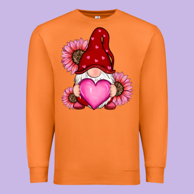 Valentine's Day With Sunflowers Gnomes Premium Sweatshirt Designed By Ranaportraitstore