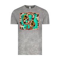Cloud Rock leo turquoise cowhide Vintage Tee - RanaPortraitStore