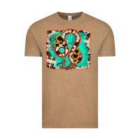 Vintage Coffee leo turquoise cowhide Vintage Tee - RanaPortraitStore