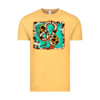 Vintage Mustard leo turquoise cowhide Vintage Tee - RanaPortraitStore