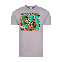 Vintage Zinc leo turquoise cowhide Vintage Tee - RanaPortraitStore