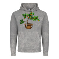 Cloud Rock Guava Tree Bonsai Illustrations Vintage Hoodie - LillyAllenDesigns